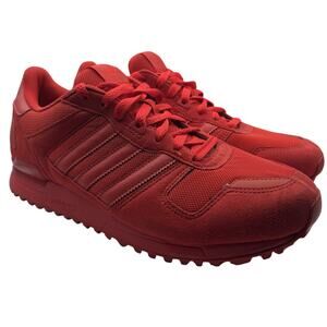 Adidas ZX 700 Men’s 10 Triple Red Retro Running Sneakers Mesh Suede